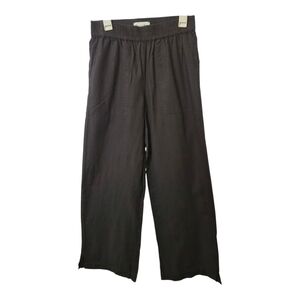 Michael Stars Women’s Linen Blend Wide Leg Pants Size M Black NWOT